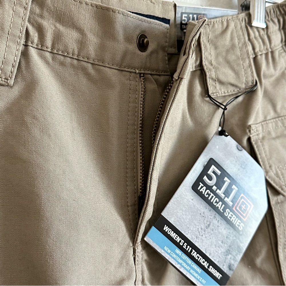 5.11 Tactical Tan / Khaki  Cotton Cargo Shorts Size 8 - Picture 5 of 10